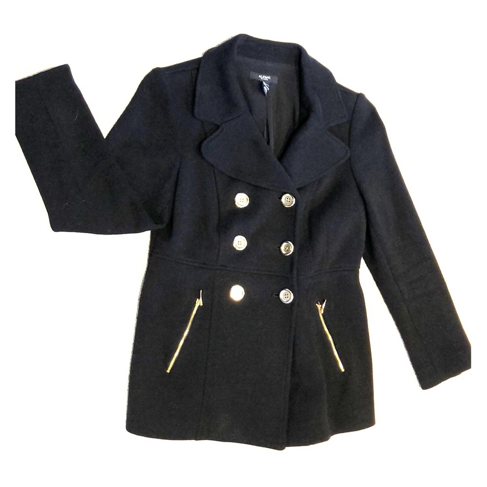 Alfani Knit Pea Coat Blazer